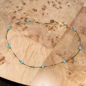 Magnetic Gold and Turquoise Necklace